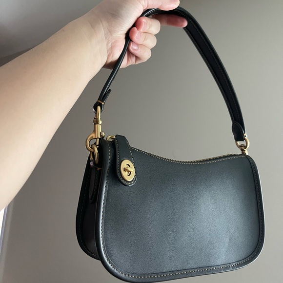 Coach Black Swinger Shoulder Bag - Picture 7 of 13
